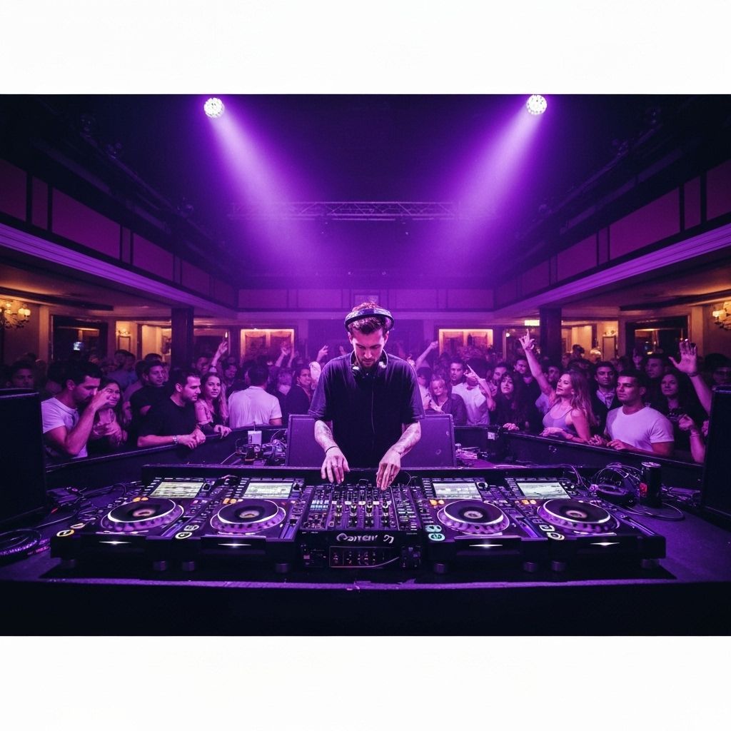 DJ ADRII actuando en Madrid: escena y club culture locales.
